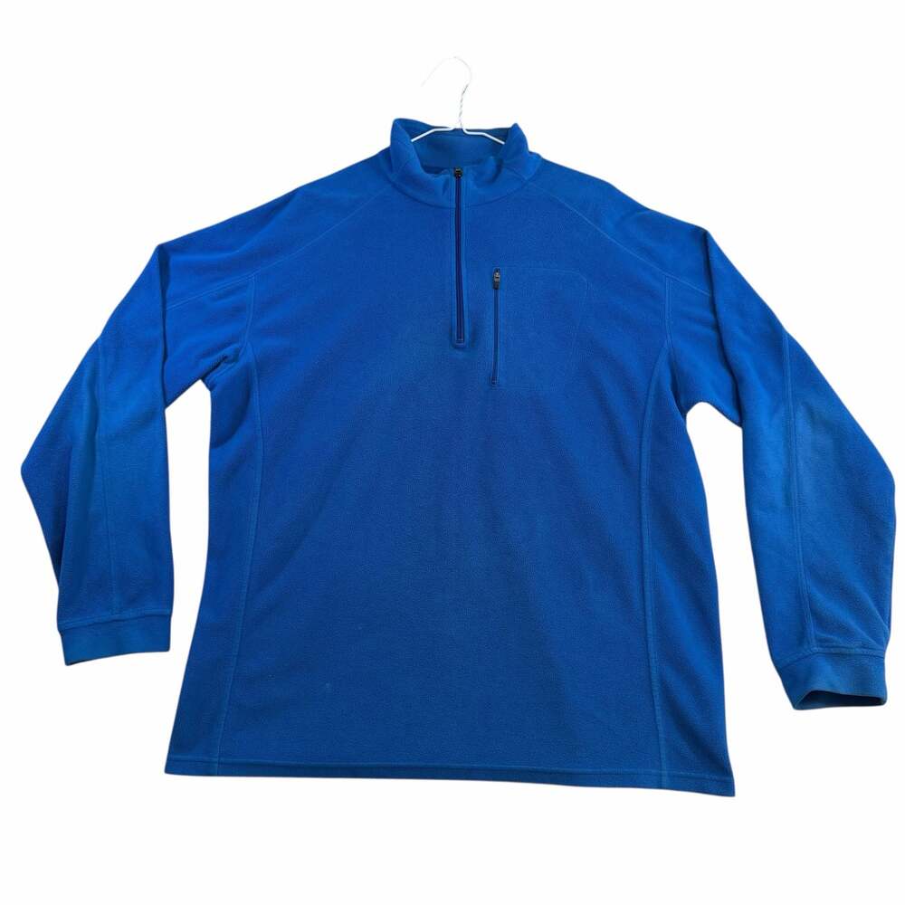 L.L.Bean Men's XL-Tall Blue Quarter Zip Microfleece Pullover 0 BVM3